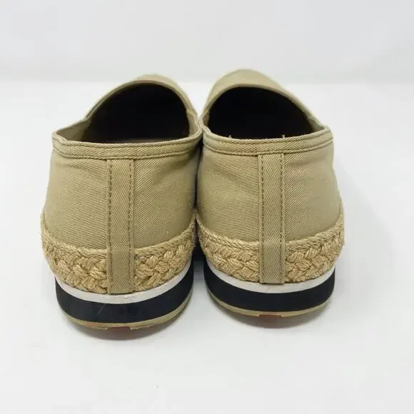 Prada Tan Canvas Espadrille Loafers Women's Size EU 37.5/US Size 7.5 VGUC1 - Picture 4 of 10